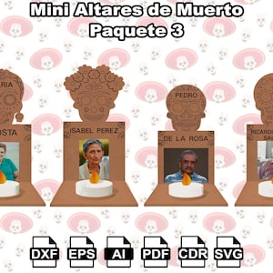 Altar of the Dead Mini Bundle #3, Day of the Dead SVG, Day of the Dead Mexico, Day of the Dead Laser, Niche, Offering, Memorial Kit, Shrine Box