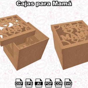 20 Cajas de regalo Dia de las madres pack #2, cajas personalizadas, feliz dia mama, mother day laser cut file, mother day gift, regalo mama