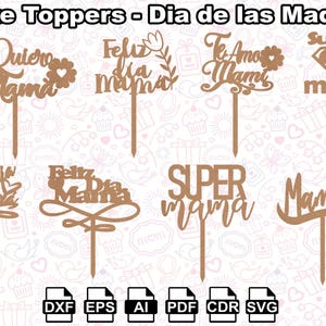 80 mother day cake topper svg bundle, party decoration, happy mothers day cupcake, cake topper mothers day svg, mothers day svg bundle