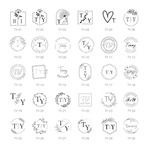 Custom 90 Templates, Handmade Stamp, Custom Ceramic Stamp, Brass Mold For Clay, Stamp For Pottery, Free Shipping, Gifts For Potter.