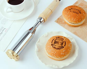 Burger Stamp, Branding Iron For Burger, Burger Food Branding Iron Stamp, BBQ Brand Iron, Branding Iron For Food, Food Branding Iron.