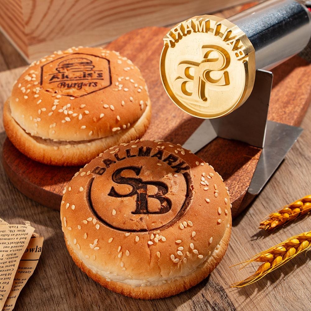 Branding Iron For Burger, Burger Food Branding Iron Stamp, Burger Branding Iron, BBQ Brand Iron, Branding Iron For Food, Food Branding Iron.