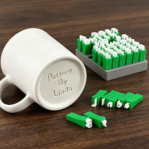 Clay Letter Stamp Set | Soap Stamp Alphabet Set | Uppercase Alphabet Stamp Set | Lowercase Alphabet Stamp Set | Cookie Alphabet Stamp