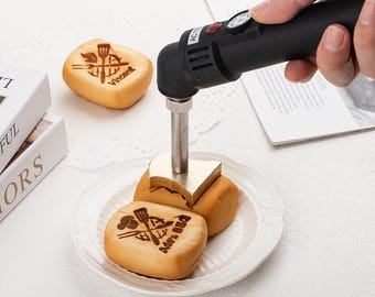 Angled Electric Iron for Food,Custom Bread Emboss Stamp, Personalize Hot Stamping, Branding Iron For Cake, Electric Iron For Burger.