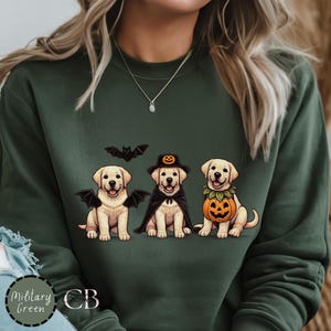 Labrador dog Halloween Sweatshirt, Ghost Dogs Sweatshirt, Halloween Dog, Halloween sweatshirts, Fall Sweater, Spooky Season, Dog Lover Gift