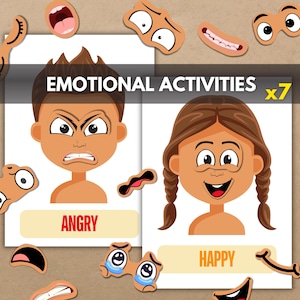 Activités émotionnelles pour enfants - 7 expressions faciales