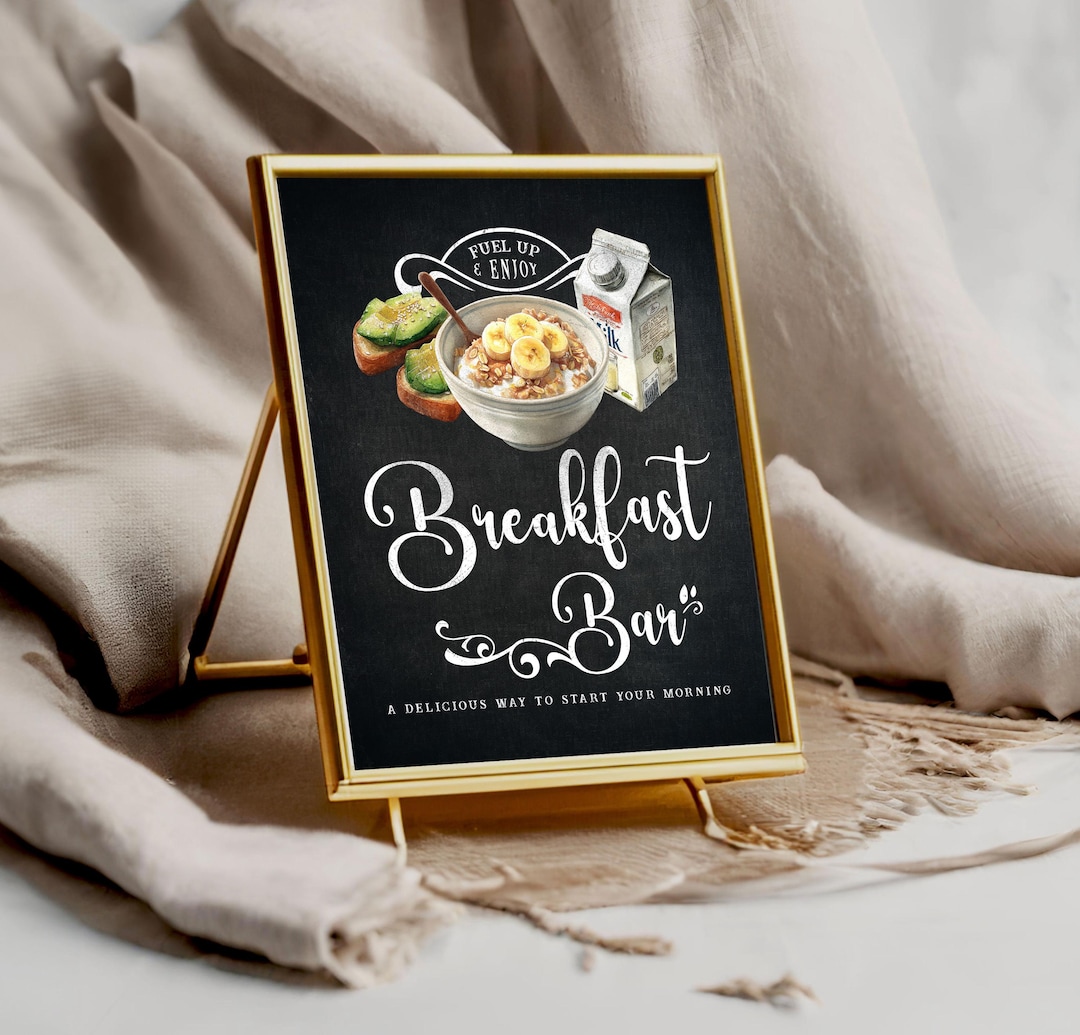 Breakfast Bar - Breakfast Station Sign - Chalkboard - Printable ...