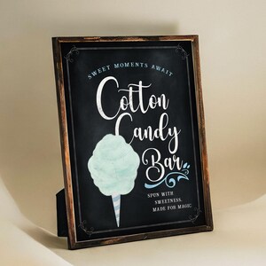 Cotton Candy Bar - Znak stacji Cotton Candy - Tablica - Do druku - Plik cyfrowy