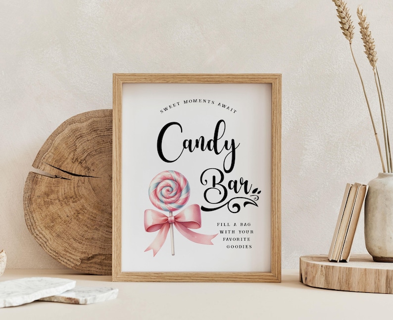Candy Bar - Candy Station Sign - Minimalist - Printable - Digital File ...