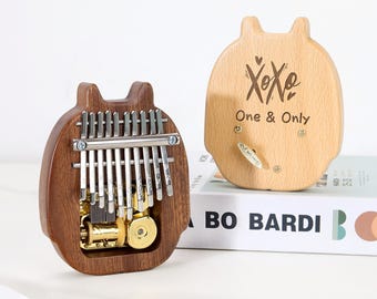 Mothers Day Custom Wooden Totoro Kalimba Thumb Piano,Totoro Music Box,Music Box for Kids,Custom Name,Anime Music Box,Baby Shower,Couple