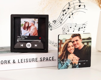 Valentines Day Personalized Music Box Fridge Magnet, Custom Photo Magnet, Gifts for Mom, Anniversary Gifts,  Gift for Her, Kitchen Decor