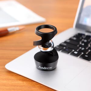 Fathers Day Custom Engraved Floating Gyroscope Desk Toy,Stress Relief,Funny Fidget Toy,Desk Spinner for Focus and Fun,Unique Desk Gadget