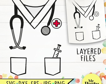 nurse uniform svg, Nurse costume SVG, nurse shirt svg, Halloween shirt svg, doctor svg, nurse svg, uniform SVG, cricut cut files