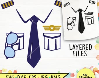 Pilot uniform svg, Pilot costume svg, pilot svg, Halloween shirt svg, cricut cut files, Aircraft pilot svg, kids pilot svg, carnival svg