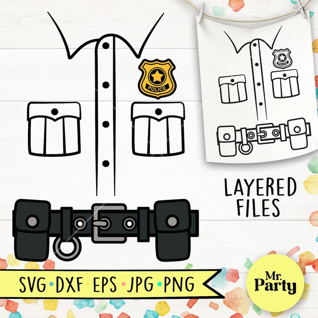 Uniform Roblox Police T Shirt Police Costume SVG, Police Shirt Svg