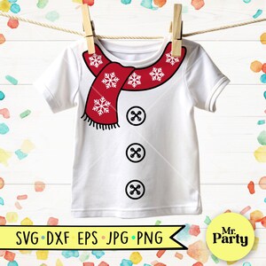 Snowman scarf svg, Snowman with scarf snowflakes, snowman costume svg, snowman shirt svg, Christmas svg, Christmas costume svg, scarf svg