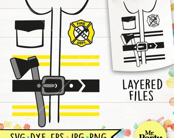 Firefighter costume SVG, firefighter shirt svg, Halloween shirt, Halloween svg, firefighter svg, firefighter Birthday, Fireman Uniform svg