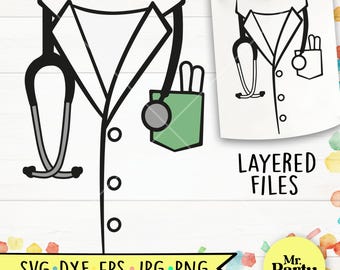 Doctor uniform svg, Doctor costume SVG, Doctor shirt svg, Halloween shirt svg, doctor svg, Nurse svg, uniform SVG, cricut cut files