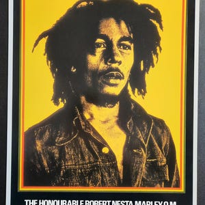 Bob Marley  Island Records Poster 1991 Rare Vintage Promo 16&quot;x11&quot; Ska Reggae Rocksteady Dub