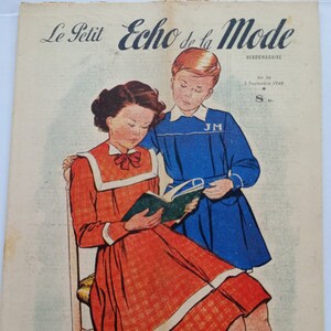 Le Petit Echo de la Mode 1940s French Fashion and Lifestyle Magazine for Fashion Students,Paper Crafts, Research or Framing