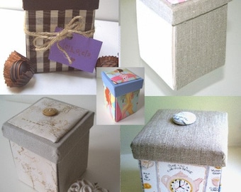 PDF Tutorial for Small Etui Box - Sewing Box, Treasure Box, Memory Keeper, Gift Box- Instant Download