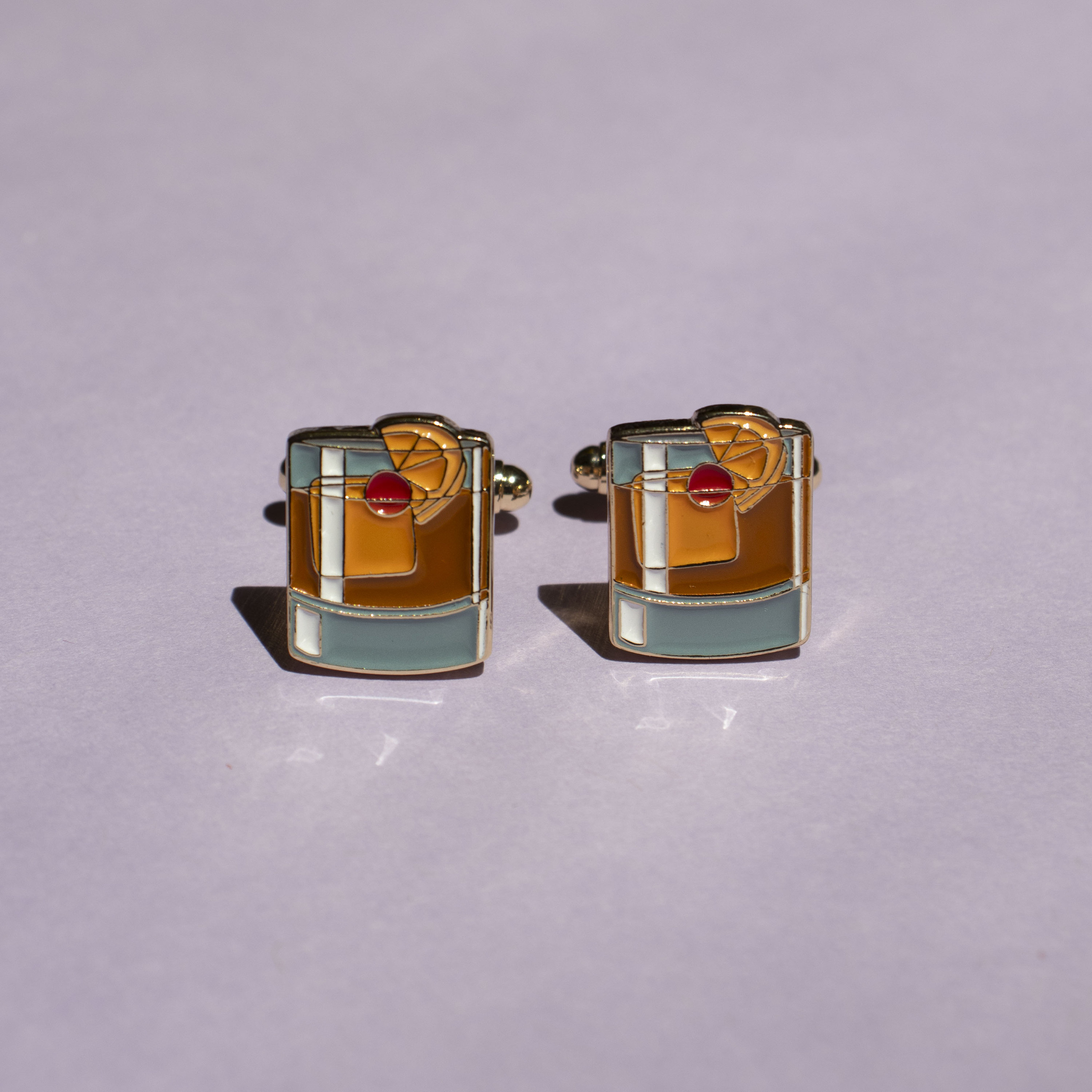 Old Fashioned Cocktail Cufflinks - Father's Day Gift - Groomsmen Gift - Cocktail Gift
