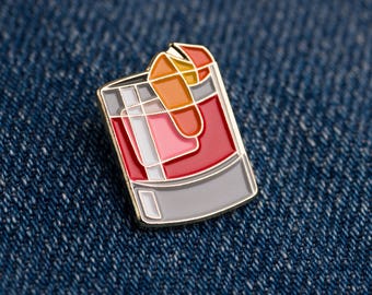 Negroni Cocktail - Enamel Pin - Cocktail Gift
