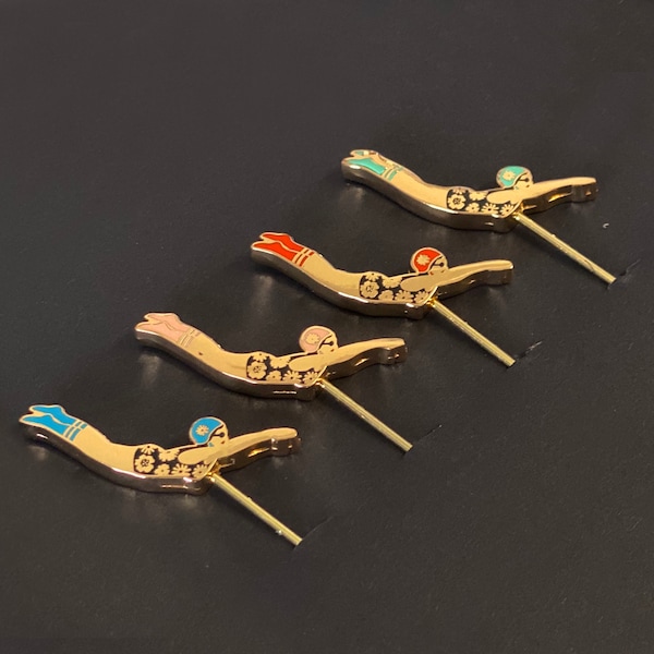 Enamel Diver Cocktail Picks - Multicolor Drink Markers, Set of 4