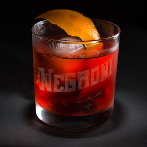 Copa Negroni con grabado a mano