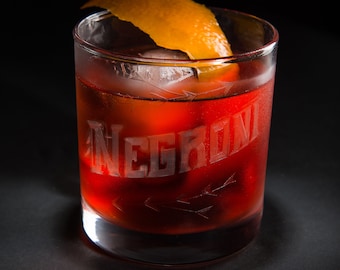 Negroni Glass with Hand Engraving