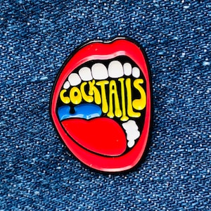 I Scream for Cocktails Enamel Pin - Cocktail Gift