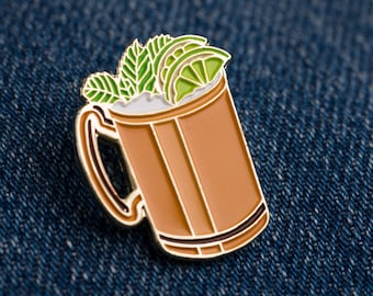 Moscow Mule Cocktail - Enamel Pin - Cocktail Gift