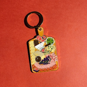 Charcuterie Board Keychain - Foodie Gift - Cheese Board - Cheese Monger Gift - Food Lovers Gift - Hostess Gift