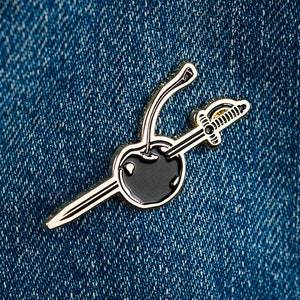 Sworded Cherry Cocktail Garnish - Enamel Pin - Cocktail Gift