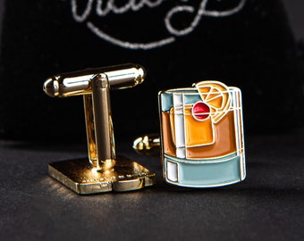 Old Fashioned Cocktail Cufflinks