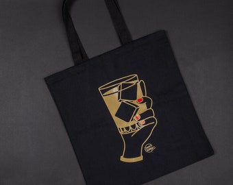 Woman With Whiskey Tote