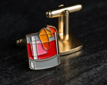 Negroni Cocktail Cufflinks