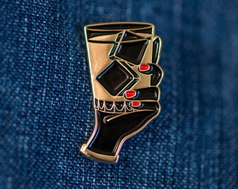 Woman with Whiskey Cocktail - Enamel Pin