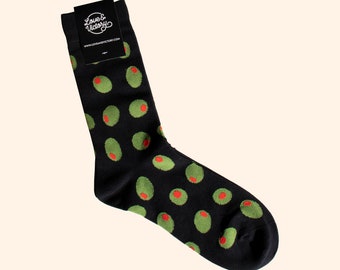 Olive Socks - Dirty Martini Lovers - Bartender Gifts - Cocktail Gift