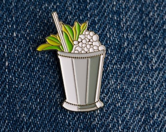 Mint Julep Cocktail - Enamel Pin - Kentucky Derby