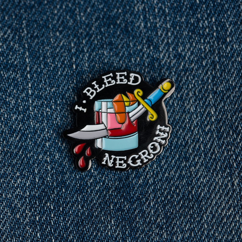 I Bleed Negroni Enamel Pin image 1