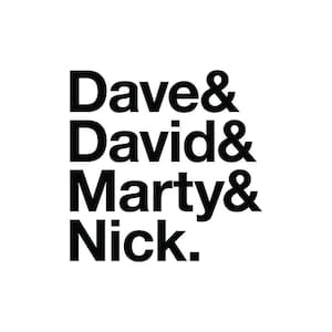 Megadeth as The Beatles (Helvetica Font Poster)