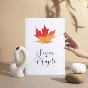 Fall Leaf Wedding Table Cards: 5x7&quot; Printable PDF Set of 20
