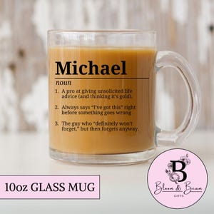Personalized Name Definition Mug | Funny Custom Coffee Cup | Unique Gift for Him | Custom Name & Meaning | Birthday or Christmas Gift