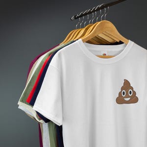 Poop Emoji T-Shirt Funny Poo Tshirt VARIOUS SIZES & COLOURS