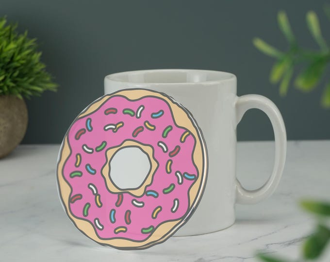 Donut Coaster Printed Acrylic Drinks Coaster Novelty Coaster Gift