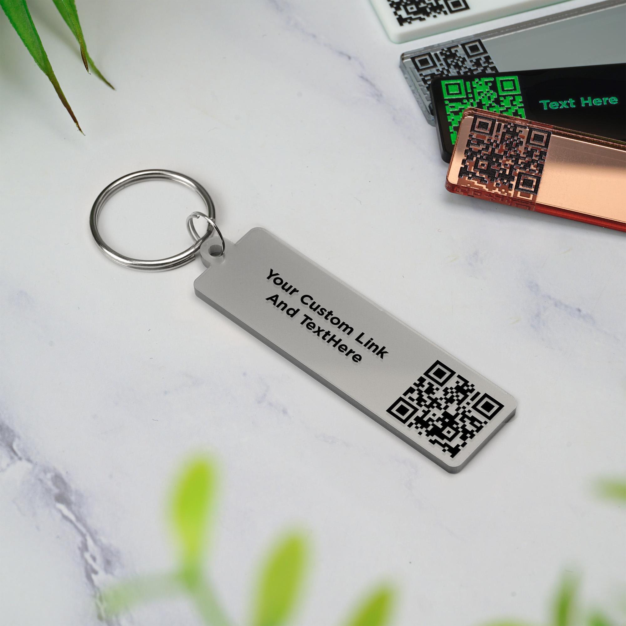 Keyring Hs Code QR Code Keyring Scannable Custom Link and Text Keychain Custom Social ...