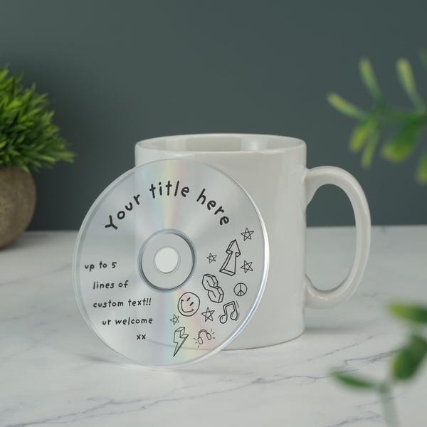 Posavasos de CD personalizados Posavasos de acrílico impreso Posavasos novedoso Regalo de los años 90