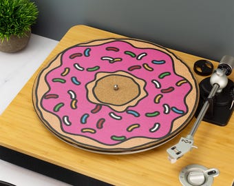 Donut Record Player Slip Mat Doughnut Turn Table DJ Slip Mat