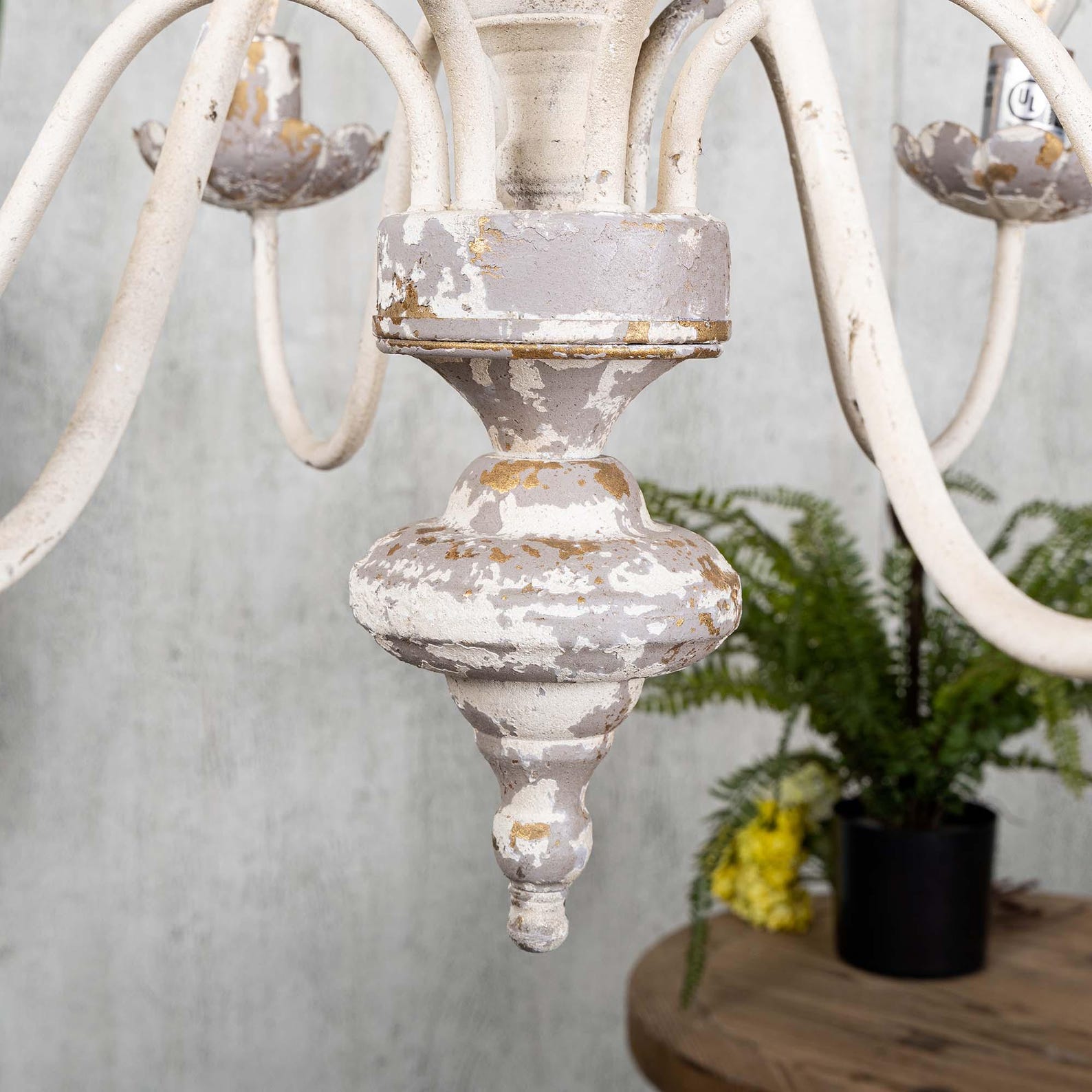 French Country Chandelier, 6 Lights, Rustic